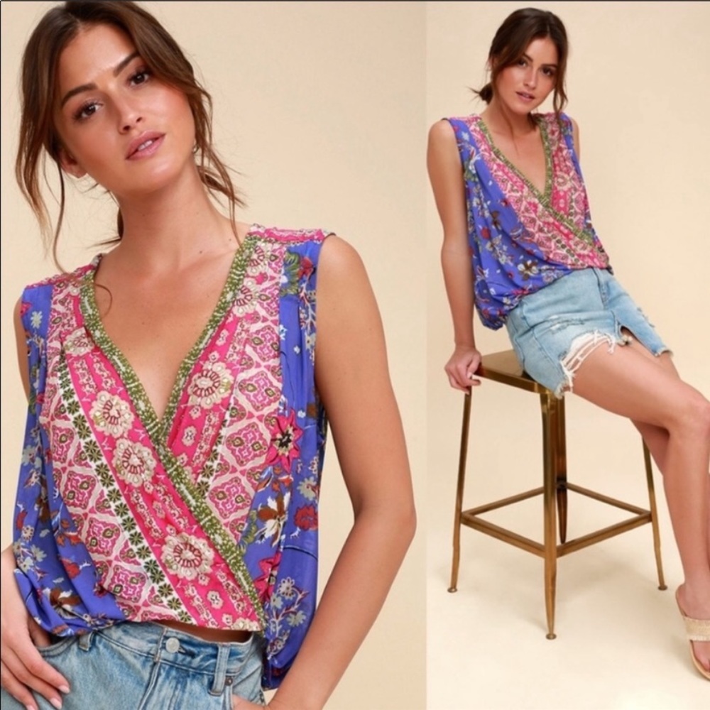 Free People Multicolor Bohemian Blouse